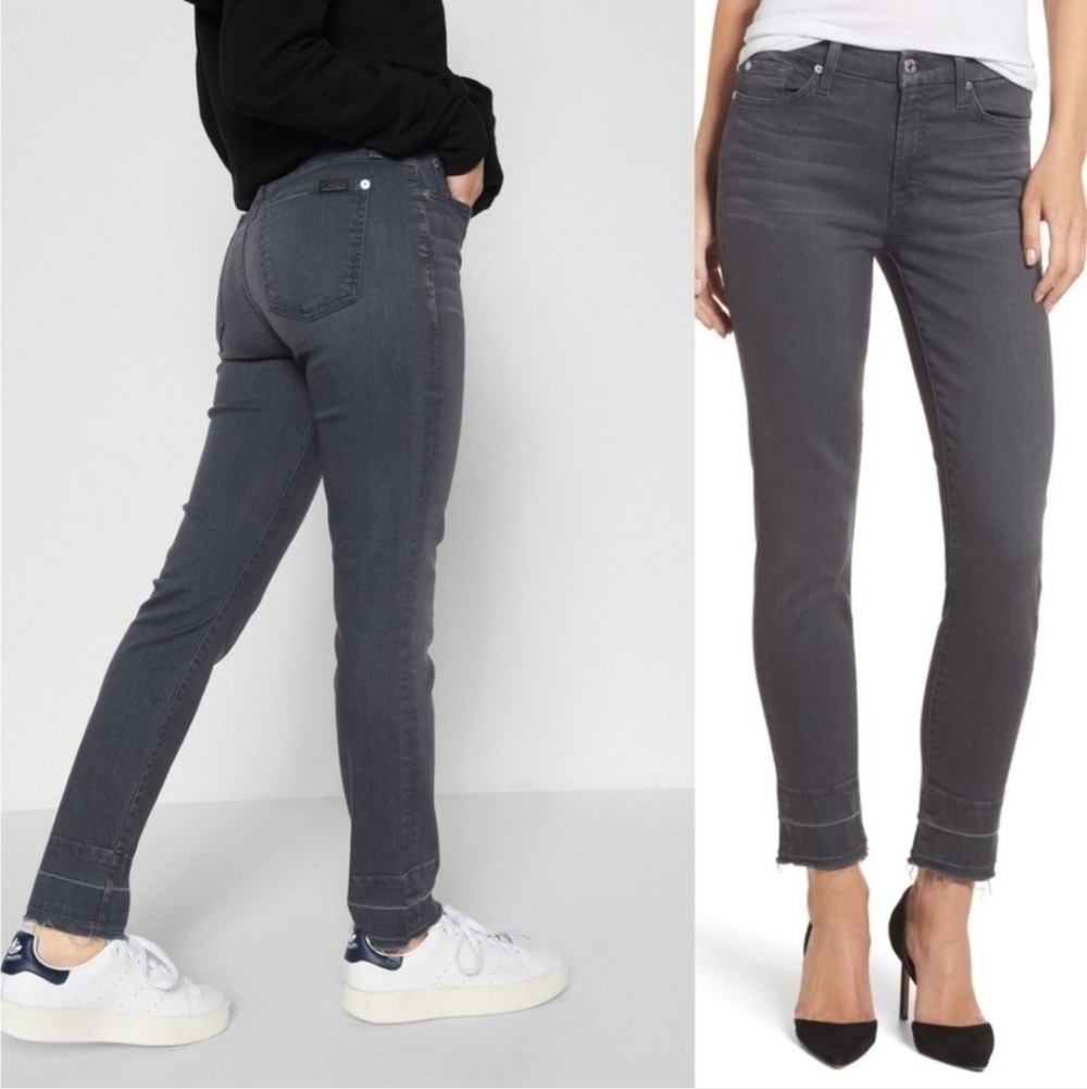 7 for all Mankind B'air Roxanne ankle jeans in gray Size 25